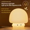 YEEFIGRO Cute Baby Night Light for Kids,Rechargeable Dimmable Silicone Nursery Toddler Mushroom Nightlight,Squishy Bedside Lamp for Night Stands,Fun Decor for Children,Mother's Day Gift(White) view 2