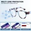 bullabulling Oprah Favorite Women's Shine On Round Blue Light Blocking Reading Glasses (c4, 2.25, x) view 3