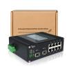 Industrial 8 Port Gigabit 90W PoE++ Switch With 20Gbps Bandwidth, 10/100/1000Mbps, 2 SFP Port, 802.3af/at/bt Ethernet Switch, IP40 Al Case, Desktop or Din Rail view 1
