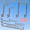 Heavy Duty Pivot Antenna Pole Mount Bracket, J-Pipe Solid Rustproof Stainless Steel Mast (12''(H) - 1.38 Rod) for Wall, Eave or Roof Mounting,Compatible with Outdoor Access Point,Antennas,Starlink view 4