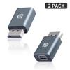 Danfetsoy 8K DisplayPort to Mini DP Adapter (2pack), Bi-Directional DisplayPort Male to Mini DP Female Adapter for MacBook, PC, Laptop, Gaming, Monitor, TV, etc (M/F) view 2