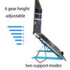 SagaSave Metal Mesh Adjustable Laptop Stand, Notebook Ventilated Holder, Computer Riser for Desk (Green) view 3