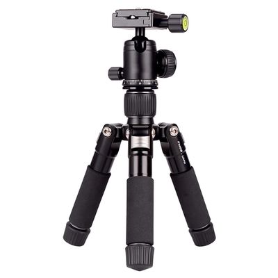 FEICHAO Mini Desktop Tripod Portable DSLR Camera Tripod Stand for DSLR Camera Outside Climbing Live Photography Stand (Silver Gray)