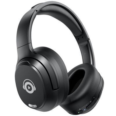 tapaxis Hybrid Active Noise Cancelling Headphones, Bluetooth Headphones Wireless Over Ear with Transparency Mode, Deep Bass, Comfort Fit Ear Cups, 40 Hrs Playtime for Travel Home Office (Black)