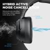 tapaxis Hybrid Active Noise Cancelling Headphones, Bluetooth Headphones Wireless Over Ear with Transparency Mode, Deep Bass, Comfort Fit Ear Cups, 40 Hrs Playtime for Travel Home Office (Black) view 2