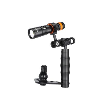 ORCATORCH D530V 1200 Lumen Cool White Light Video Light 140 Degrees Photography Light with Ball Joint & ORCATORCH H02 Underwater Camera Tray Kit