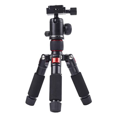 FEICHAO Mini Desktop Tripod Portable DSLR Camera Tripod Stand for DSLR Camera Outside Climbing Live Photography Stand (Red)