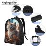 DJUETRUI Backpack for Men Women Lightweight Travel Backpack Blue Eyes Cat Carry On Backpack Laptop Backpack Casual Daypack view 3