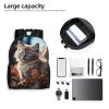 DJUETRUI Backpack for Men Women Lightweight Travel Backpack Blue Eyes Cat Carry On Backpack Laptop Backpack Casual Daypack view 4