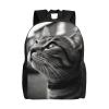 DJUETRUI Backpack for Men Women Lightweight Travel Backpack Black and White Photo of Cat Carry On Backpack Laptop Backpack Casual Daypack view 1
