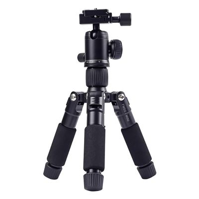 FEICHAO Mini Desktop Tripod Portable DSLR Camera Tripod Stand for DSLR Camera Outside Climbing Live Photography Stand (Black)