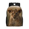 DJUETRUI Backpack for Men Women Lightweight Travel Backpack The Waiting Lion Cub Carry On Backpack Laptop Backpack Casual Daypack view 1