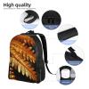 DJUETRUI Backpack for Men Women Lightweight Travel Backpack Close-Up of Fern Leaves Carry On Backpack Laptop Backpack Casual Daypack view 3