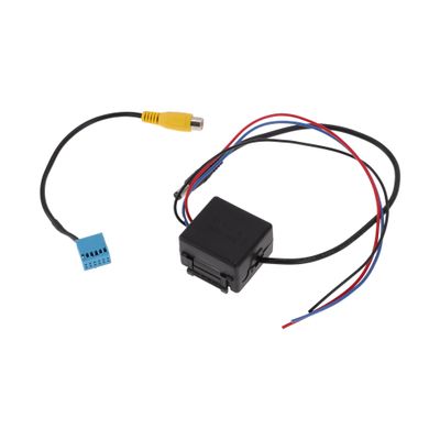 HEROFFIX 1 Set Reverse Camera Rear View Camera Adapter Wire Harness Cable for VW for BMW Front Reverse Backup Camera Wiring Harness Black Metal