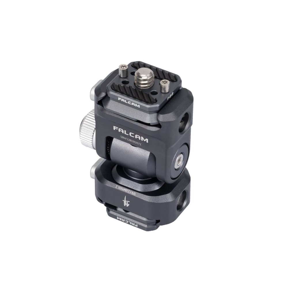 FALCAM F22 Dual Quick Release Pan Head Kit,180 tilt Freely Multiple Modes Aluminium Alloy Equipment with 1/4 Threaded Holes for Camera