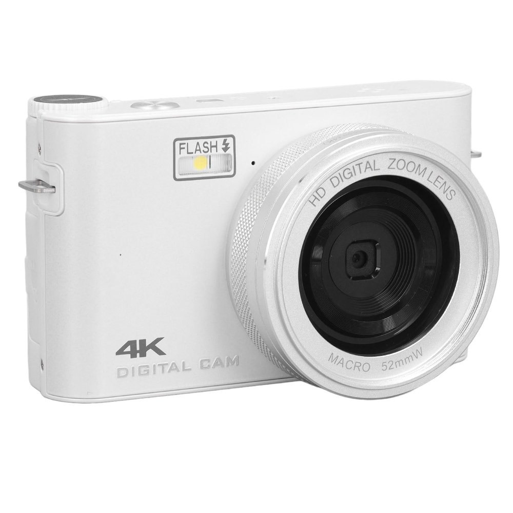 ASHATA 4K Digital Camera for Photography, 64M 30Fps 18x Vlogging Video Camera Camcorder, 3 inch Touchscreen, MP3 Player, Auto Focus, Travel Camera Digital Point Shoot Camera for