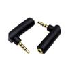 2Pcs L-Type 3.5mm 4-Pole Audio Adapter Male to Female 90 Degree Right Angle Gold-Plated for Game Controller, Speaker view 2