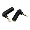 2Pcs L-Type 3.5mm 4-Pole Audio Adapter Male to Female 90 Degree Right Angle Gold-Plated for Game Controller, Speaker view 3