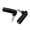 2Pcs L-Type 3.5mm 4-Pole Audio Adapter Male to Female 90 Degree Right Angle Gold-Plated for Game Controller, Speaker view 4