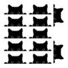 12PCS Vinyl Waterproof Cat Car Stickers - Peeking Sneaky Black Cat Decals for Cars, Laptops, Phones, Books, Water Bottles, Windows, Walls - Durable 2-inch Vinyl Stickers for Personalized Decoration view 1