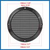 A ABSOPRO 2pcs 6.5 Inch Metal Glossy Audio Speaker Cover Mesh Subwoofer Grill Horn Guard Decorative Circle Grille Protector Black for Car Item Replacement view 2