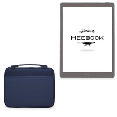 BoxWave Case Compatible with Boyue Likebook eReader P10 (10 in) - Hard Shell Briefcase, Slim Messenger Bag Briefcase Cover Side Pockets - Navy