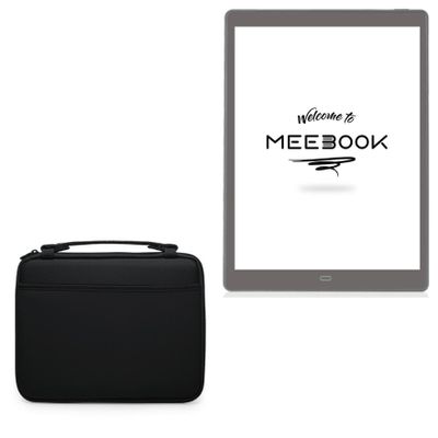 BoxWave Case Compatible with Boyue Likebook eReader P10 (10 in) - Hard Shell Briefcase, Slim Messenger Bag Briefcase Cover Side Pockets - Jet Black