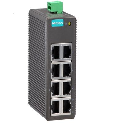 EDS-208 Switch - Entry-Level unmanaged Ethernet Switch , 8 10/100BaseT(X) Ports, Plastic housing, -10 to 60C (Moxa)