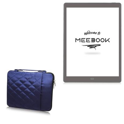 BoxWave Case Compatible with Boyue Likebook eReader P10 (10 in) - Quilted Carrying Bag, Soft Synthetic Leather Cover w/Diamond Design - Navy