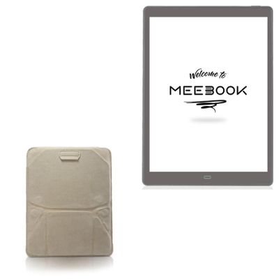 BoxWave Case Compatible with Boyue Likebook eReader P10 (10 in) - Velvet Pouch Stand, Velour Slip Sleeve Built-in Foldable Kickstand - Tan