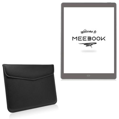 BoxWave Case Compatible with Boyue Likebook eReader P10 (10 in) - Executive Leather Pouch, Slim Leather Sleeve Cover with Soft Lining - Jet Black