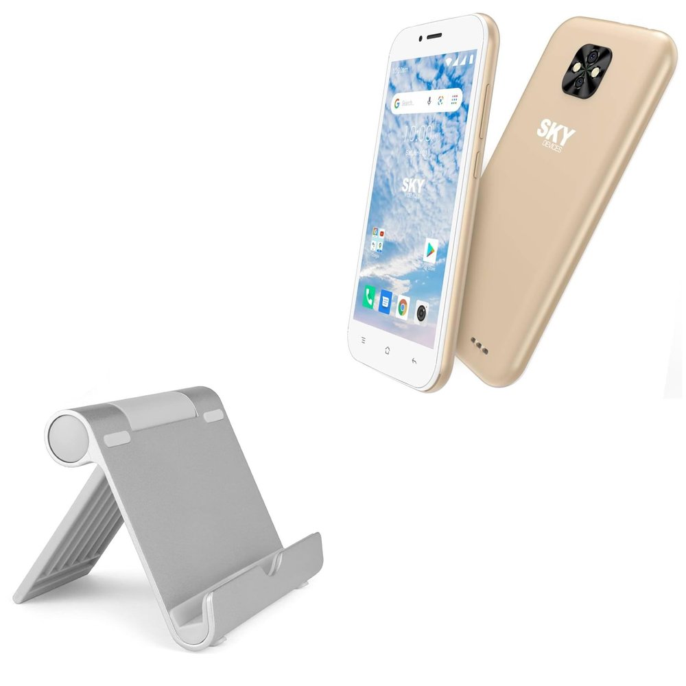 BoxWave Stand and Mount Compatible with Sky Devices Platinum K5 - VersaView Aluminum Stand, Portable, Multi Angle Viewing Sturdy