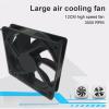 120mm Case Fan, 3000RPM Cooling Fan, 2Pin PWM PC Fans, Computer Case Cooler Fan 120x120x25mm, 12V 0.5A Ball Bearing PC Rack Server Case Fan Graphics Card Bracket view 3