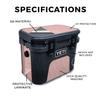 Glossy Glitter Skin Compatible with Yeti Roadie 15 Hard Cooler - Solid Blush - Premium 3M Vinyl Protective Wrap Decal Cover - Easy to Apply | Crafted in The USA by MightySkins view 2