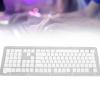 108 Key German Keyboard Keycap, Translucent Customized Layout Keyboard Keycap for Standard Full 108Key & 61 64 68 84 87 96 98 100 104 Mechanical Keyboard (White) view 4