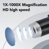 1080P HD Digital Microscope 1000X Magnification Biological Microscope Kit with 5.5 Inch LCD Display 8 LED Lights for PC View, Height Adjustable Stand view 2