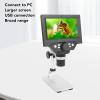 1080P HD Digital Microscope 1000X Magnification Biological Microscope Kit with 5.5 Inch LCD Display 8 LED Lights for PC View, Height Adjustable Stand view 3