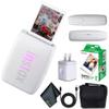 Fujifilm INSTAX MINI Link 3 Smartphone Printer (Clay White) + Travel Bag Small INSTAX MINI Instant Film (20 Sheets) + USB Power Charging Adapter + Diginerds Microfiber Cleaning Cloth view 1