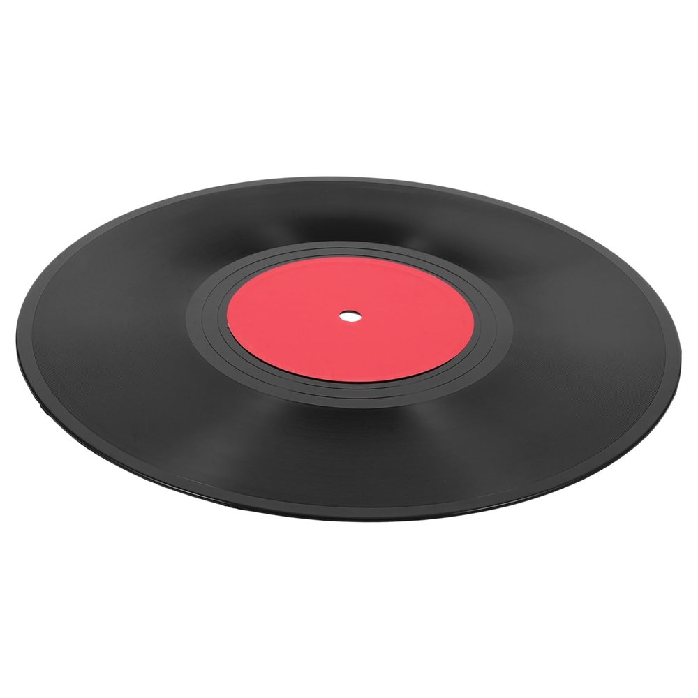 CORHAD Vinyl Record Wall Decor Retro with Red Sticker for Aesthetic Home Cafe Unique Music Theme Decoration for Living Room Bedroom and Parties