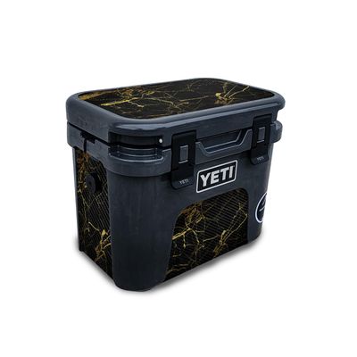 Skin Compatible with Yeti Roadie 15 Hard Cooler - Cold Steel - Premium 3M Vinyl Protective Wrap Decal Cover - Easy to Apply | Crafted in The USA by MightySkins