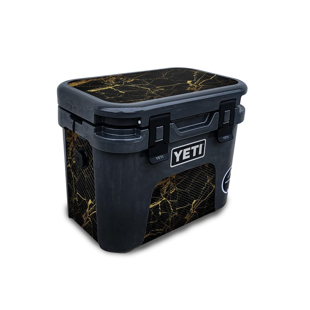 Skin Compatible with Yeti Roadie 15 Hard Cooler - Cold Steel - Premium 3M Vinyl Protective Wrap Decal Cover - Easy to Apply | Crafted in The USA by MightySkins