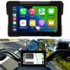 7 Inch Portable CarPlay for Motorcycle, Waterproof Touchscreen Wireless Car Play Android Auto Screen GPS Navigation for Motorbike, Siri Voice Control Dual Bluetooth TF-64G (M570) view 1
