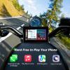 7 Inch Portable CarPlay for Motorcycle, Waterproof Touchscreen Wireless Car Play Android Auto Screen GPS Navigation for Motorbike, Siri Voice Control Dual Bluetooth TF-64G (M570) view 2