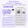 Kids Camera Instant Print, Dual-Lens 48MP Digital Camera for Christmas Birthday Gifts, 1080P Selfie Instant Cameras for Kids with 32GB Card, Print Digital Cameras for Girls Boys-Purple view 3