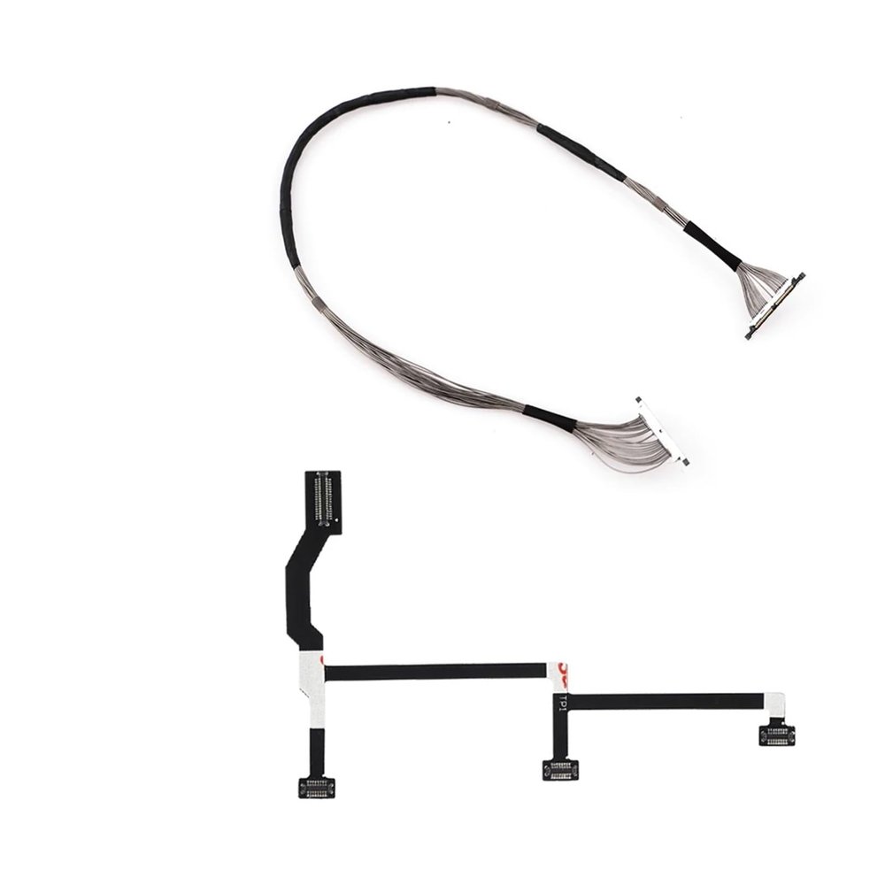 LBRYVTCE Repair Parts for D-JI Mavic Pro Camera Drone Flex Ribbon Flat Cable Signal Cable Gimbal Mount Plate Damping Bracket Replacement(Cable Set)