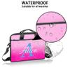 Custom Laptop Bag with Name, Personalized Shoulder Bag for Laptop, Customized Portable Computer Bag Gifts for Business Office Black view 3