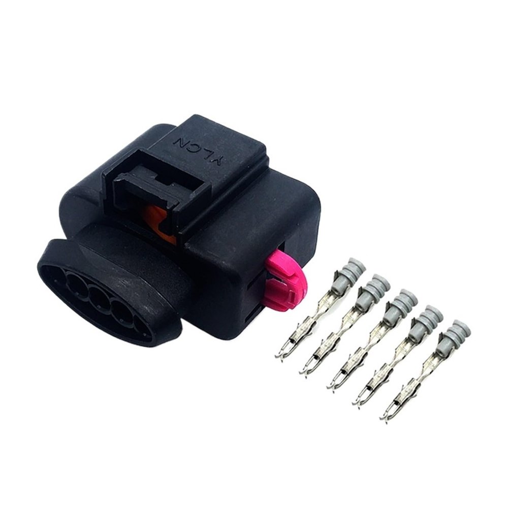 1/5/10 Set 5Pin Automotive Air Flow Meter Wire Connector p/Lug 6N0973705 1J0973705 DJ7055A-1.5-21(1 Set)