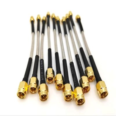 10cm Length Semi Rigid RG402 Silver 0.141" SMA Male Jack to SMA Male Plug RF Coaxial Extension Jumper Pigtail Cable-10Pack