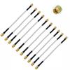 10cm Length Semi Rigid RG402 Silver 0.141" SMA Male Jack to SMA Male Plug RF Coaxial Extension Jumper Pigtail Cable-10Pack view 2