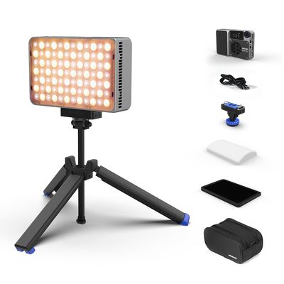 amaran Ace 25x Light Kit Bi-Color Pocket LED Light,Boost Mode to 32W Mini On Camera Video Light,2700K~6500K Support Magnetic Attraction and App Control with Carrying Case,Mini Tripod,Grid (Silver)